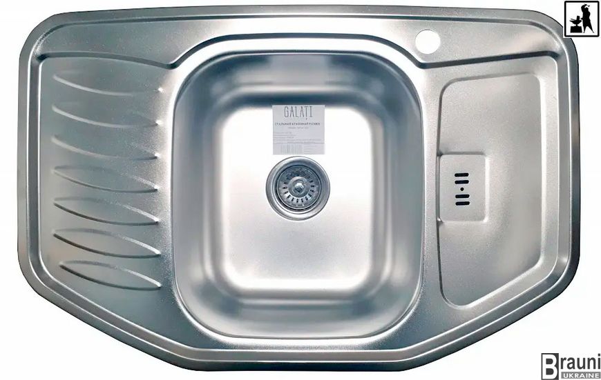 Мийка кухонна з нержавіючої сталі Rampa Satin 77х50  RO49671 фото