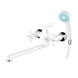 Змішувач для ванної Plamix Sirius-140 White (зі шлангом та лійкою) (PM0637) PM0637 фото 2