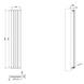 Вертикальний дизайнерський радіатор опалення TM ARTTIDESIGN Terni 4/1800 білий 7069 фото 4