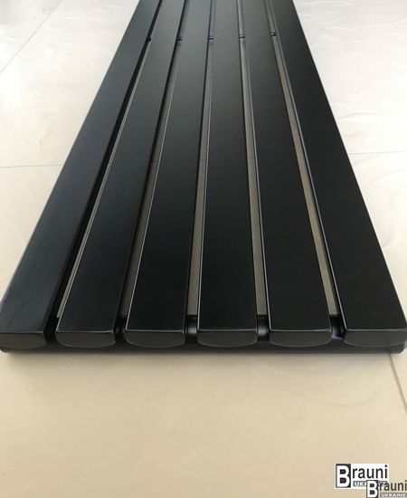 Вертикальный дизайнерский радиатор отопления TM ARTTIDESIGN Terni 6/1800 чёрный матовый 5546 фото