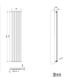 Вертикальний дизайнерський радіатор опалення TM ARTTIDESIGN Terni 6/1800 чорний матовий 5546 фото 3