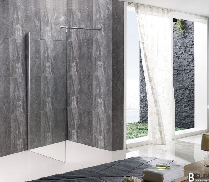 Душова перегородка Mixxus Premium FLAT SP01-100x200-TR Chrome Walk-In прозоре скло 8мм (MI6851) MI6851 фото