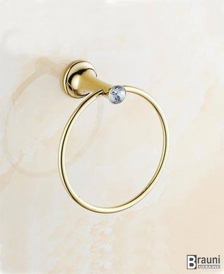 Держатель полотенец кольцо Crystal Gold 807 под золото 2124 фото