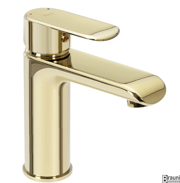 Змішувач для раковини (умивальника) REA BLOOM GOLD золото низький REA-B6200 фото