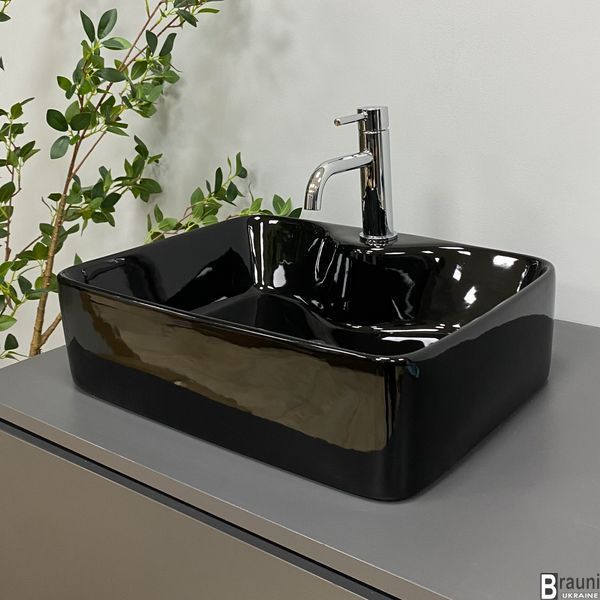 Умивальник (раковина) VBI FORLI BLACK GLOSSY накладний VBI-011106 фото