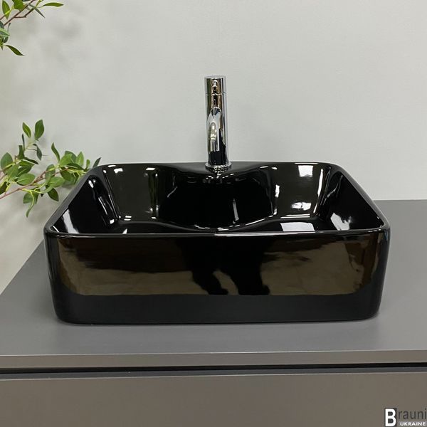 Умивальник (раковина) VBI FORLI BLACK GLOSSY накладний VBI-011106 фото