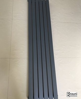 Вертикальний дизайнерський радіатор опалення ТМ ARTTIDESIGN Terni 6/1800 сірий 5547 фото