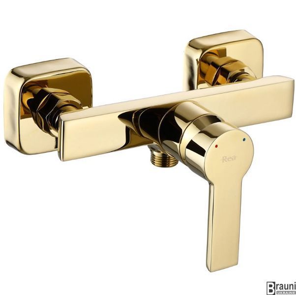 Смеситель для ванны и душа REA ARGUS GOLD настенный без излива REA-B6408 фото