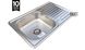 Кухонна мийка Petrika 1.0C Textura 78х50 з нержавійки RO43522 фото 3