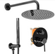 Душова система REA LUNGO BLACK GLOSSY + BOX прихованого монтажу * REA-P4420 фото 1