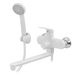 Смеситель для ванны Plamix Lucas-006 EURO SET White со шлангом, лейкой и кронштейном (PM0709) PM0709 фото 2