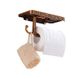 Держатель туалетной бумаги / полотенец с полочкой R155 бронза 2029 фото 7
