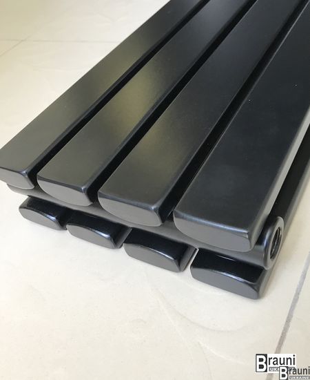 Вертикальный дизайнерский радиатор отопления ТМ ARTTIDESIGN Terni || 6/1800 чёрный матовый 5548 фото