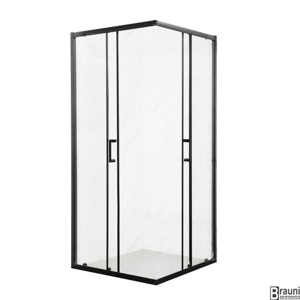 Душова кабіна без піддону Mixxus Premium DIVERSE SC02-90x90x195-TR Black прозоре скло 5мм (MI6862) MI6862 фото