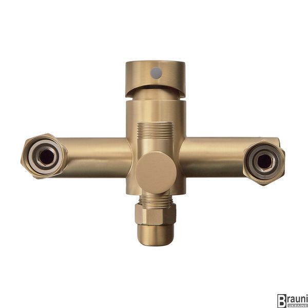 Душевая колонна со смесителем  для ванны Zerix Rex-009-J Brushed Gold матове золото ZX6125 фото