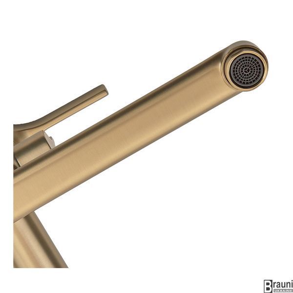 Душевая колонна со смесителем  для ванны Zerix Rex-009-J Brushed Gold матове золото ZX6125 фото