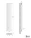 Вертикальний дизайнерський радіатор опалення ТМ ARTTIDESIGN Terni || 6/1800 чорний матовий 5548 фото 3