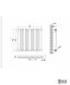Горизонтальний дизайнерський радіатор опалення «Lucca 13/550» Колір білий матовий 5462 фото 4