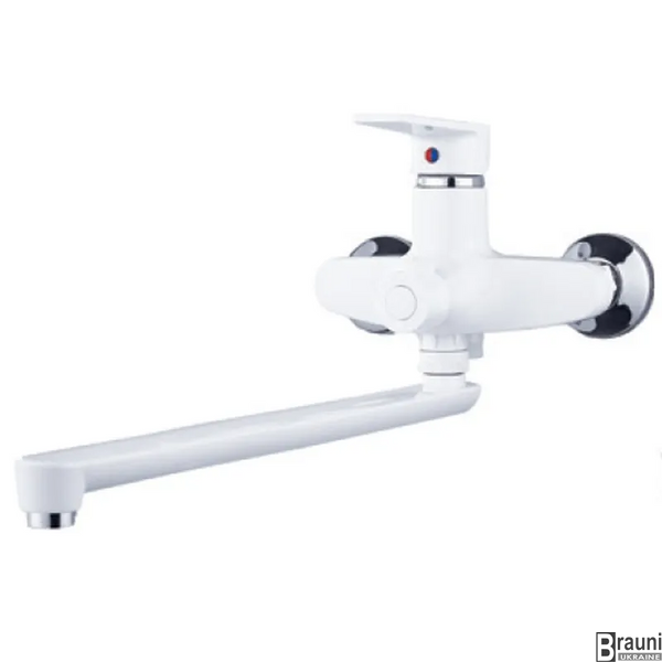 Смеситель для ванны PLAMIX OSCAR-006 EURO SET WHITE (со шлангом, лейкой и кронштейном) (MX1895) MX1895 фото