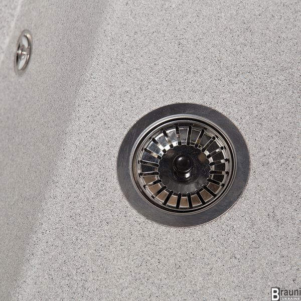 Кухонна мийка гранітна Jorum Seda 78х51 сіра з крилом RO42198 фото