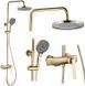 Душевая колона REA REBEL BRUSHED GOLD матовое золото с изливом REA-P2414 фото 1