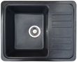 Кухонная мойка гранитная Regula Antracit 57х46 черная с крылом правая/левая RO44612 фото