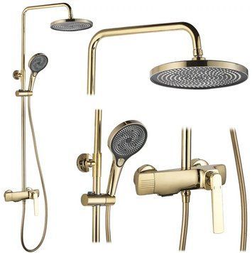Душевая колона REA REBEL GOLD золотой с изливом REA-P2413 фото