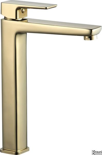 Змішувач для раковини (умивальника) REA ORIX GOLD золотий високий REA-B7779 фото