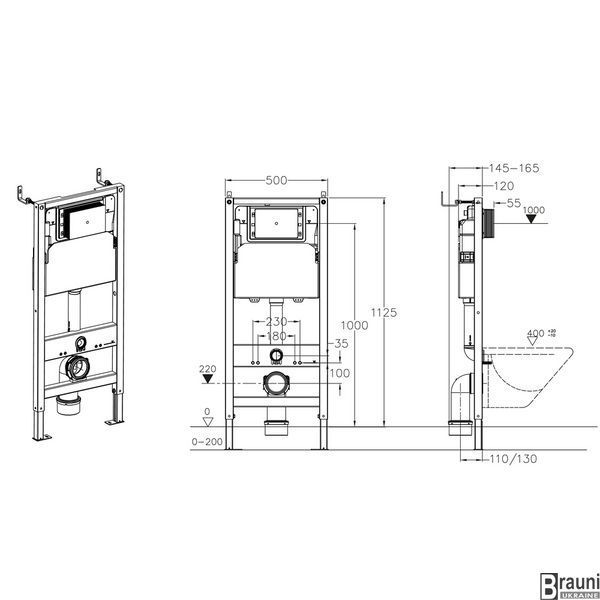 Комплект установочный для унитаза Koer KT-0401 (без панели смыва) KR5166 фото