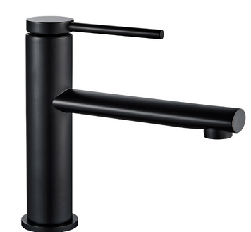 Смеситель для раковины (умывальника) REA OVAL BLACK черный низкий REA-B6516 фото