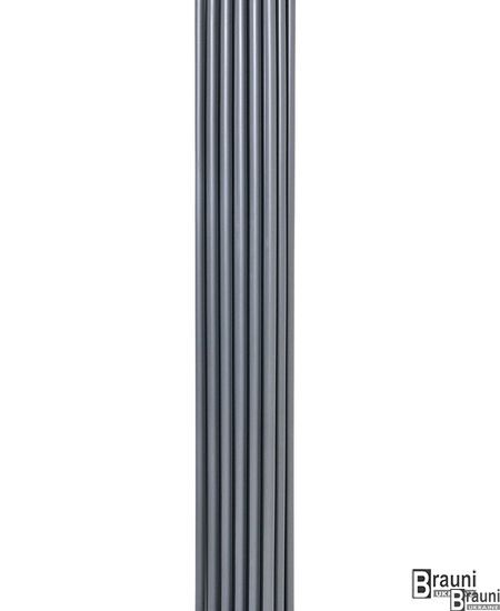 Вертикальний дизайнерський радіатор опалення TM ARTTIDESIGN Bari II 6/1800 сірий матовий 5552 фото