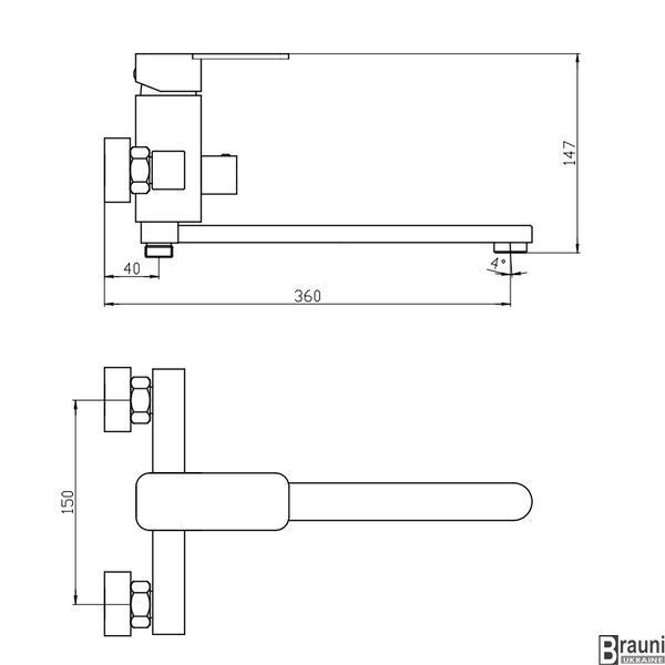 Смеситель для ванны Mixxus Relax 006 (Euro) (MI6253) MI6253 фото