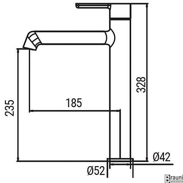Змішувач для умивальника високий Koer KB-11029-01 Колір хром (KR5479) KR5479 фото
