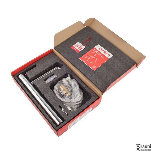 Змішувач для умивальника високий Koer KB-11029-01 Колір хром (KR5479) KR5479 фото