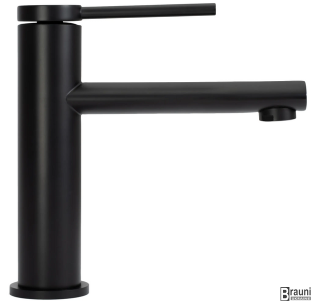 Смеситель для раковины (умывальника) REA OVAL BLACK черный низкий REA-B6516 фото