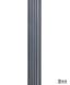 Вертикальний дизайнерський радіатор опалення TM ARTTIDESIGN Bari II 6/1800 сірий матовий 5552 фото 1