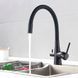 Смеситель для кухни 2 в 1 черный SUS-021 BLACK REFL.BLACK с силиконовым изливом MI6214 фото 3