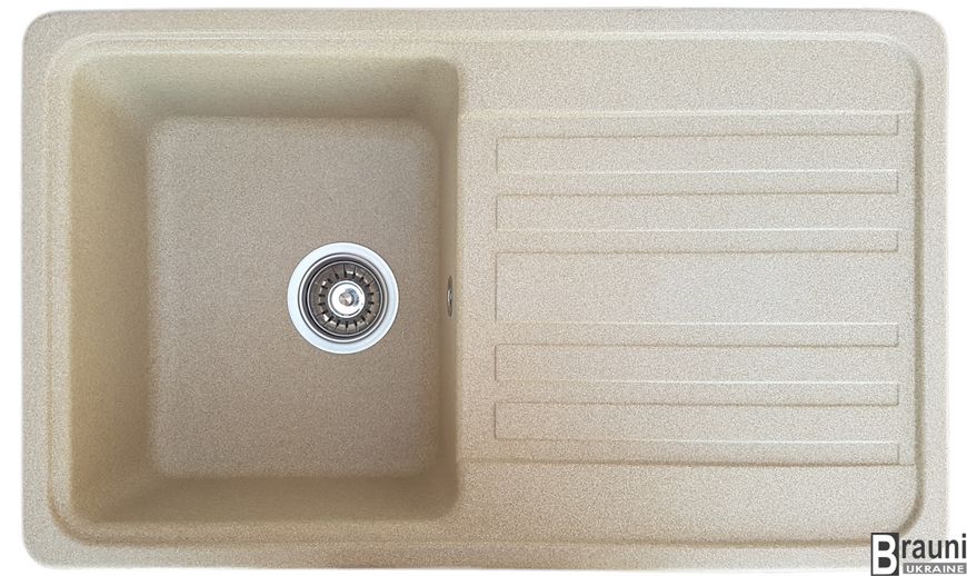 Кухонна мийка Regula 76х46 Bezhvy з крилом для сушки посуду RO47956 фото