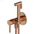 Гігієнічний змішувач вбудований Omnires Y brushed copper, матова мідь