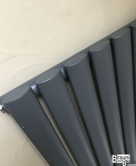 Вертикальный дизайнерский радиатор отопления TM ARTTIDESIGN Rimini 8/1500 Серый 5463 фото