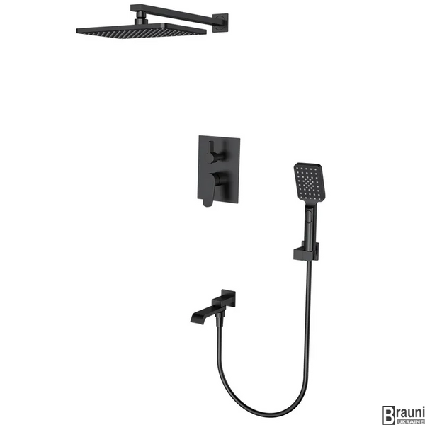 Встроенная душевая система для ванны DALI 009 INNER BOX Black черная MI6755 фото