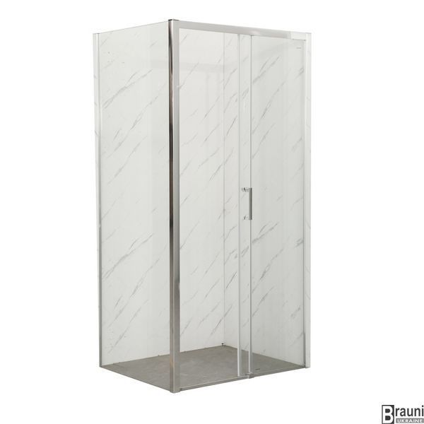 Душова кабіна без піддону Mixxus Premium DIVERSE SC03-100x80x195-TR Chrome прозоре скло 6мм (MI6865) MI6865 фото