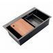 Мийка кухонна 75х45 графіт ZH7545-SET-05 DECOR NANO-BLACK (3.0/0.8) ZM5582 фото 1