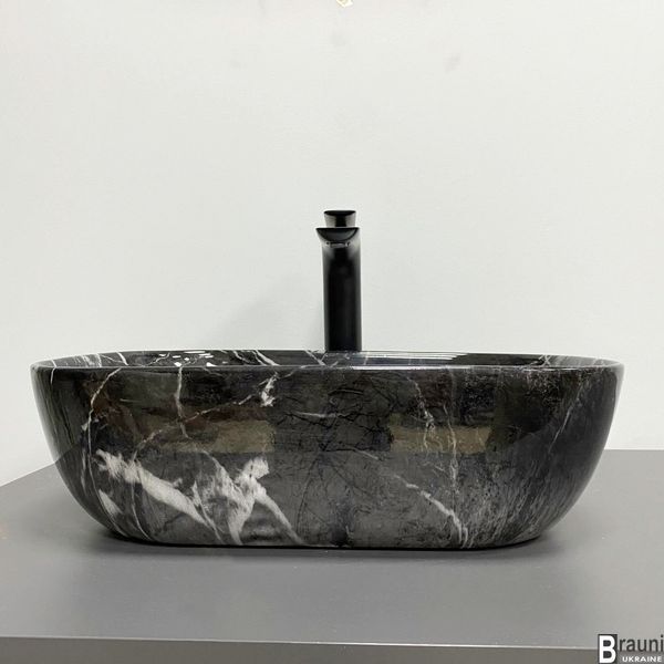 Умивальник (раковина) VBI RAVENNA BLACK OPAL GLOSSY накладний VBI-011225 фото