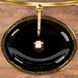 Умывальник (раковина) REA MARGOT BLACK GOLD накладной черный/золотой REA-U8978 фото 4