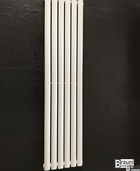 Дизайнерський вертикальний радіатор опалення ТМ ARTTIDESIGN «Rimini 6/1500» колір білий матовий 5465 фото