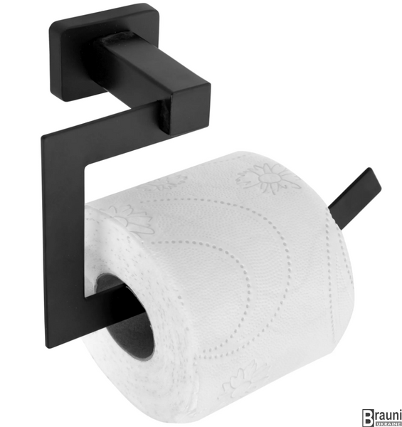 Тримач для туалетного паперу REA ERLO 04 BLACK чорний REA-80010 фото