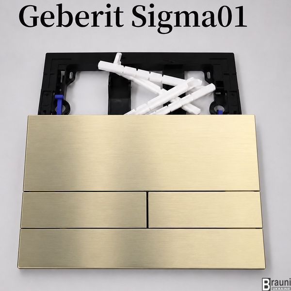 Кнопка (клавиша) для установки Geberit Sigma 01 Матовое золото 9066 фото