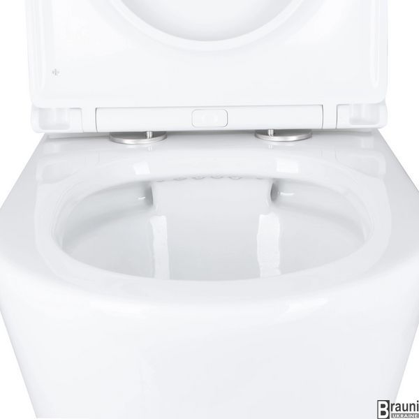 Унітаз компакт Mixxus BEVEL-0405-R 60х37х80 змив RIMLESS (безободковий) MI6728 фото