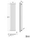 Вертикальный дизайнерский радиатор отопления TM ARTTIDESIGN Rimini 6/1800 белый матовый 5566 фото 3